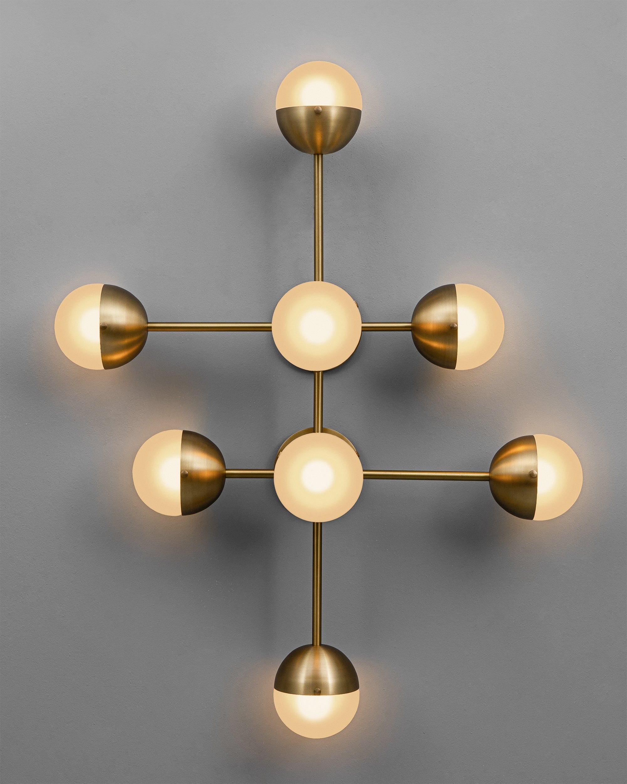 Schwung Molecule 8 Lights Frosted Hemisphere Ceiling/Wall Light